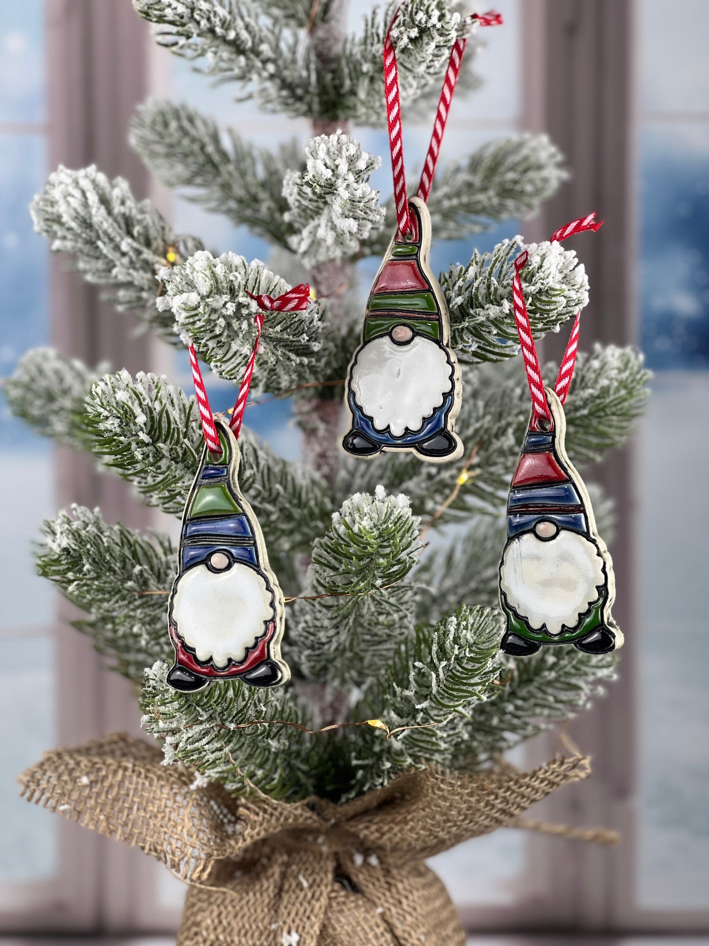 Plump Gnome Christmas Ornaments