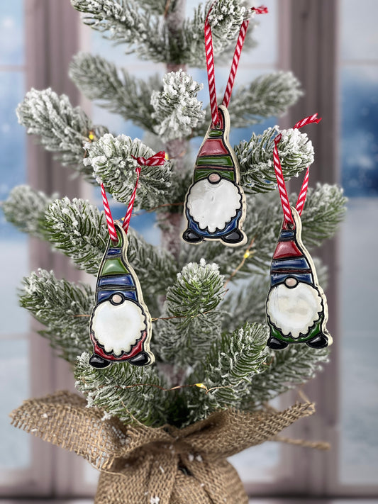 Plump Gnome Christmas Ornaments