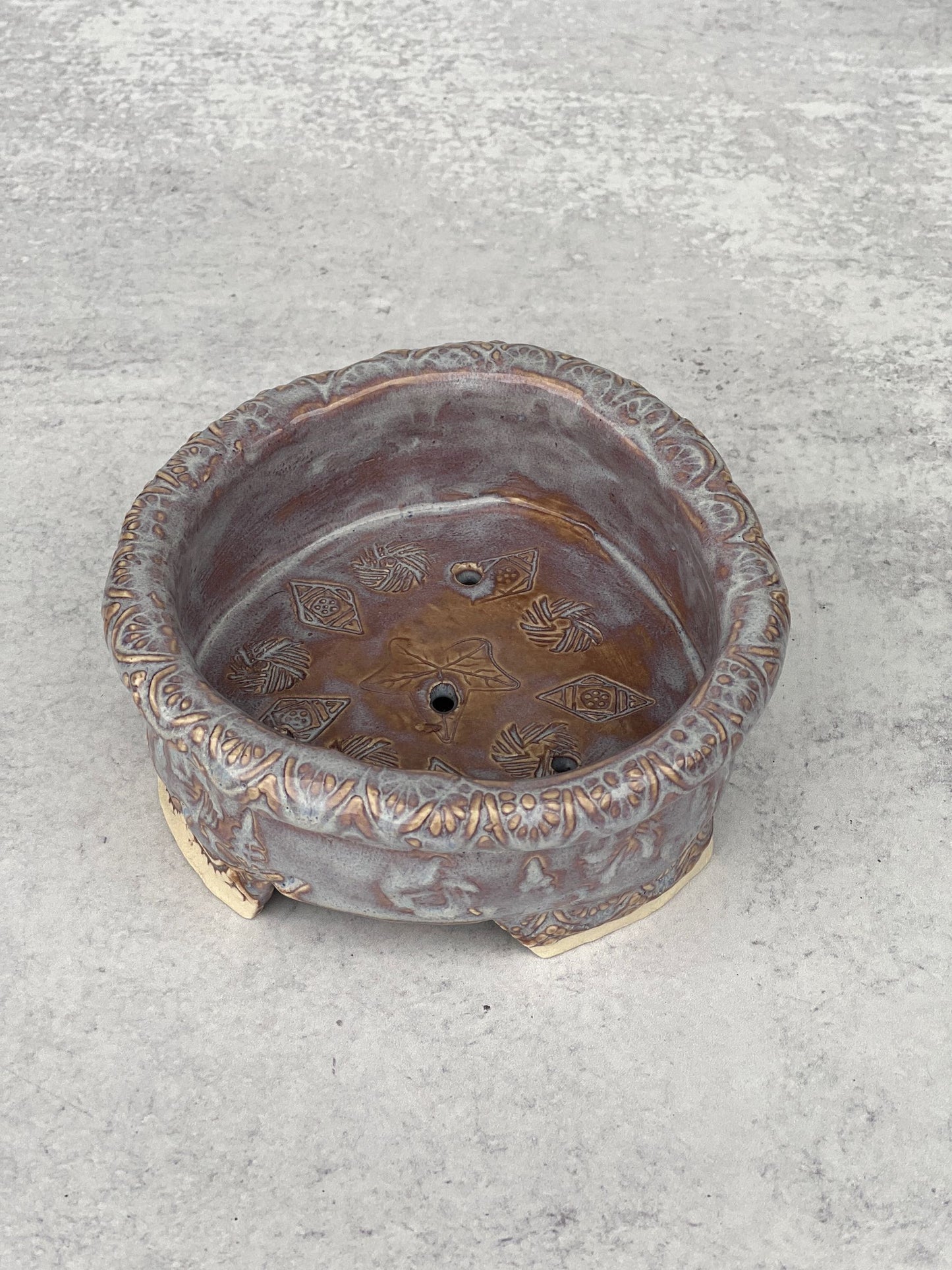 Succulent Planter with a Lavender Glaze