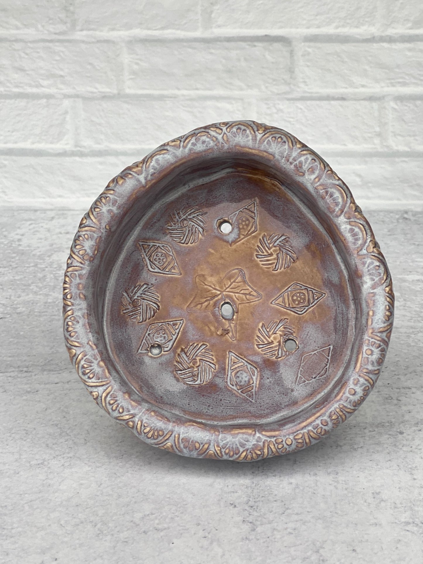 Succulent Planter with a Lavender Glaze