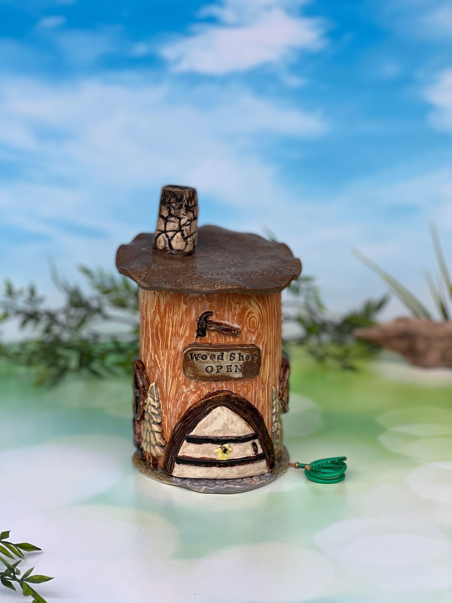 Miniature Woodshed Fairy Garden House