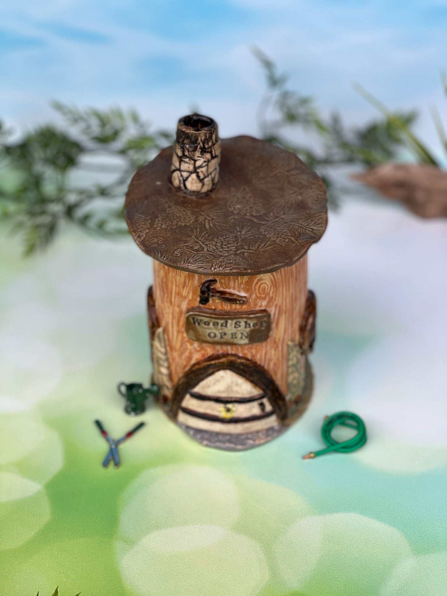 Miniature Woodshed Fairy Garden House