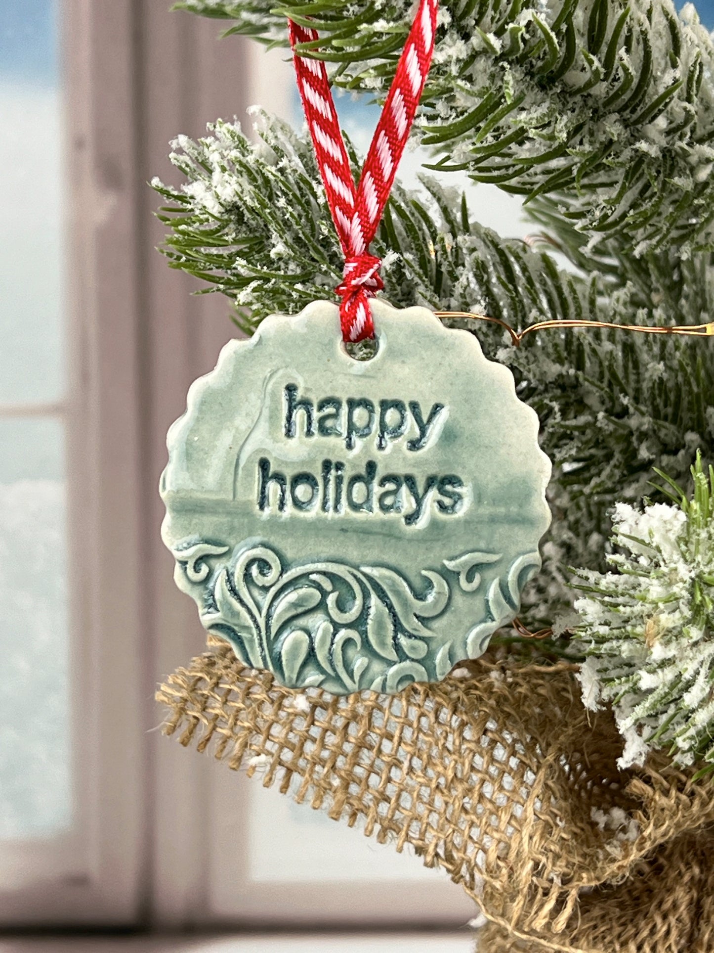 Flat Round Christmas Ornaments