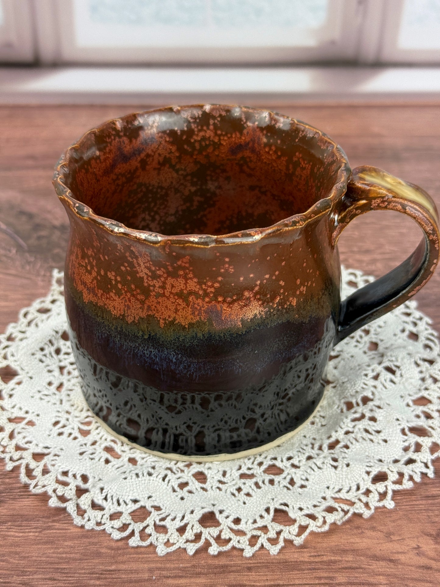 Obsidian and Ancient Copper Mug
