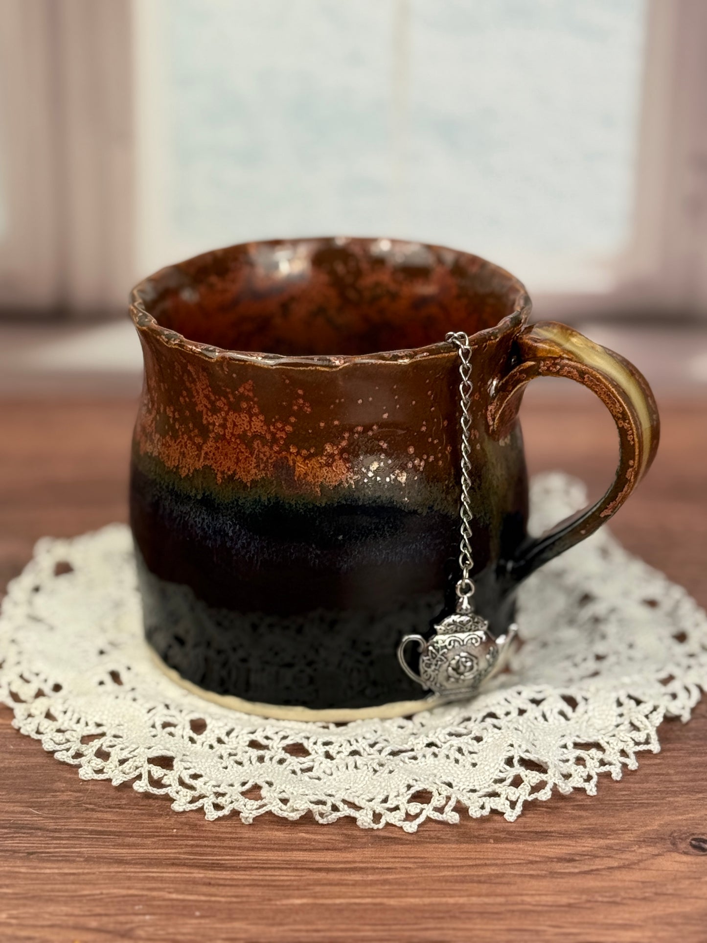 Obsidian and Ancient Copper Mug