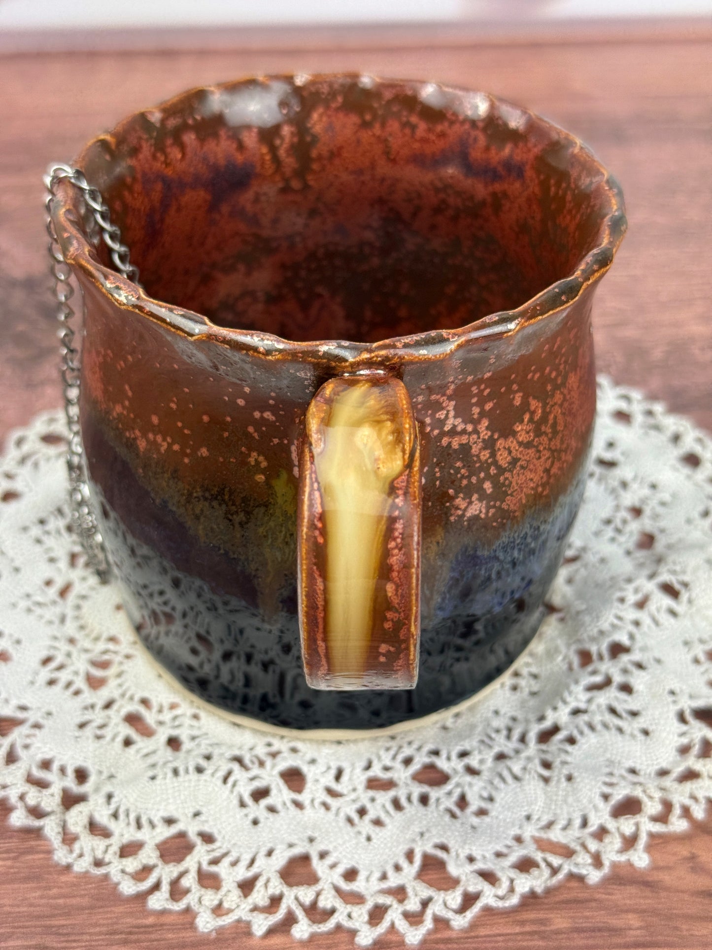 Obsidian and Ancient Copper Mug