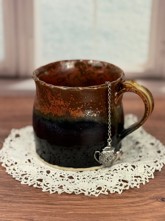 Obsidian and Ancient Copper Mug
