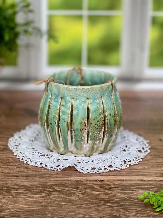 Ceramic Textured Lantern