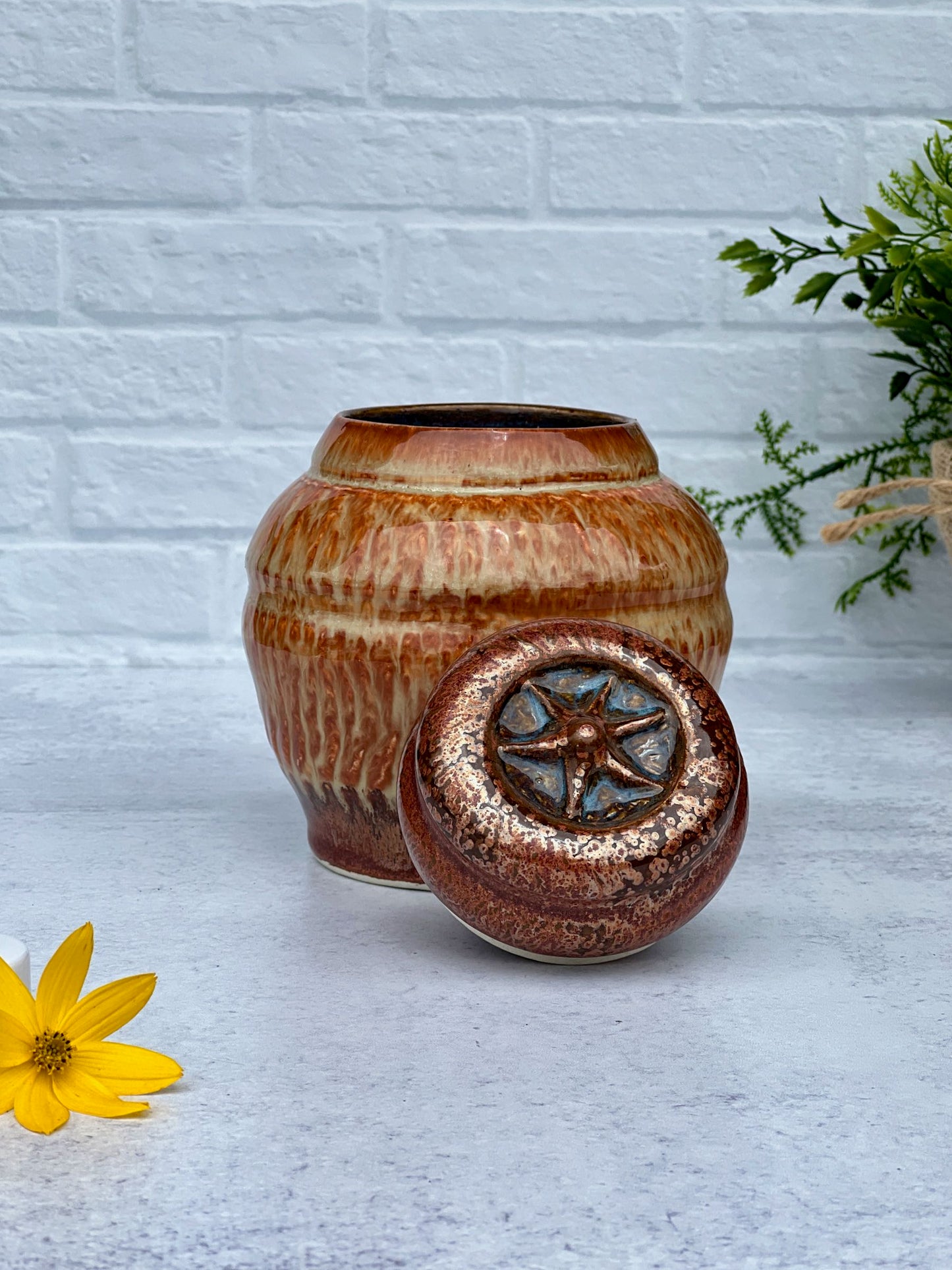 Wheel Thrown Jar with Albany Slip Brown and Ancient Copper Glaze