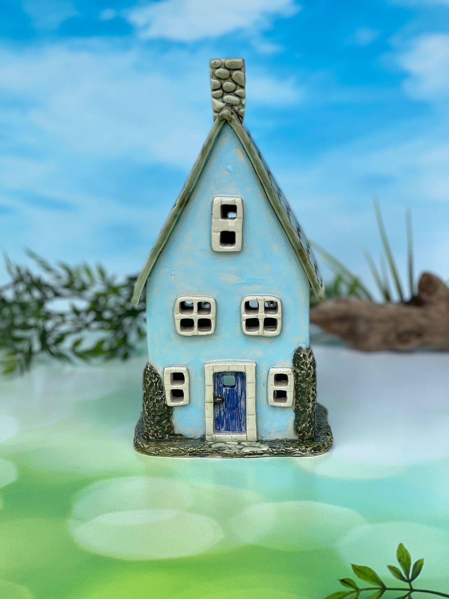 Two Story Miniature House House Tea light Holder