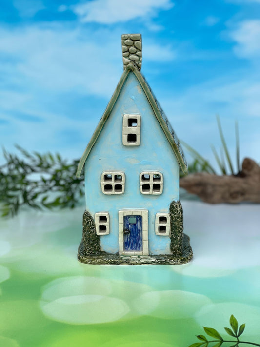 Two Story Miniature House House Tea light Holder