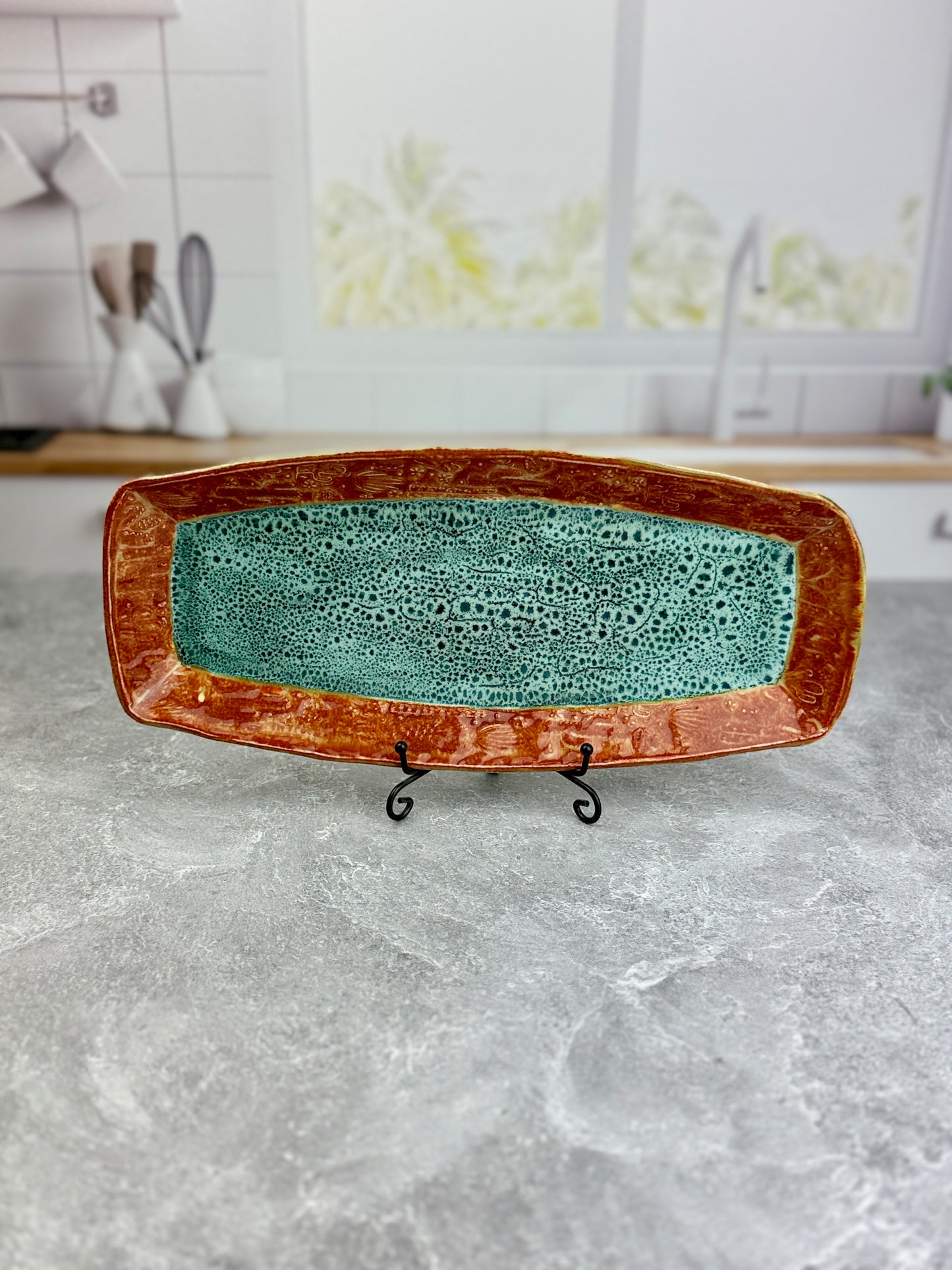 Ancient Jasper and Green Serving Tray