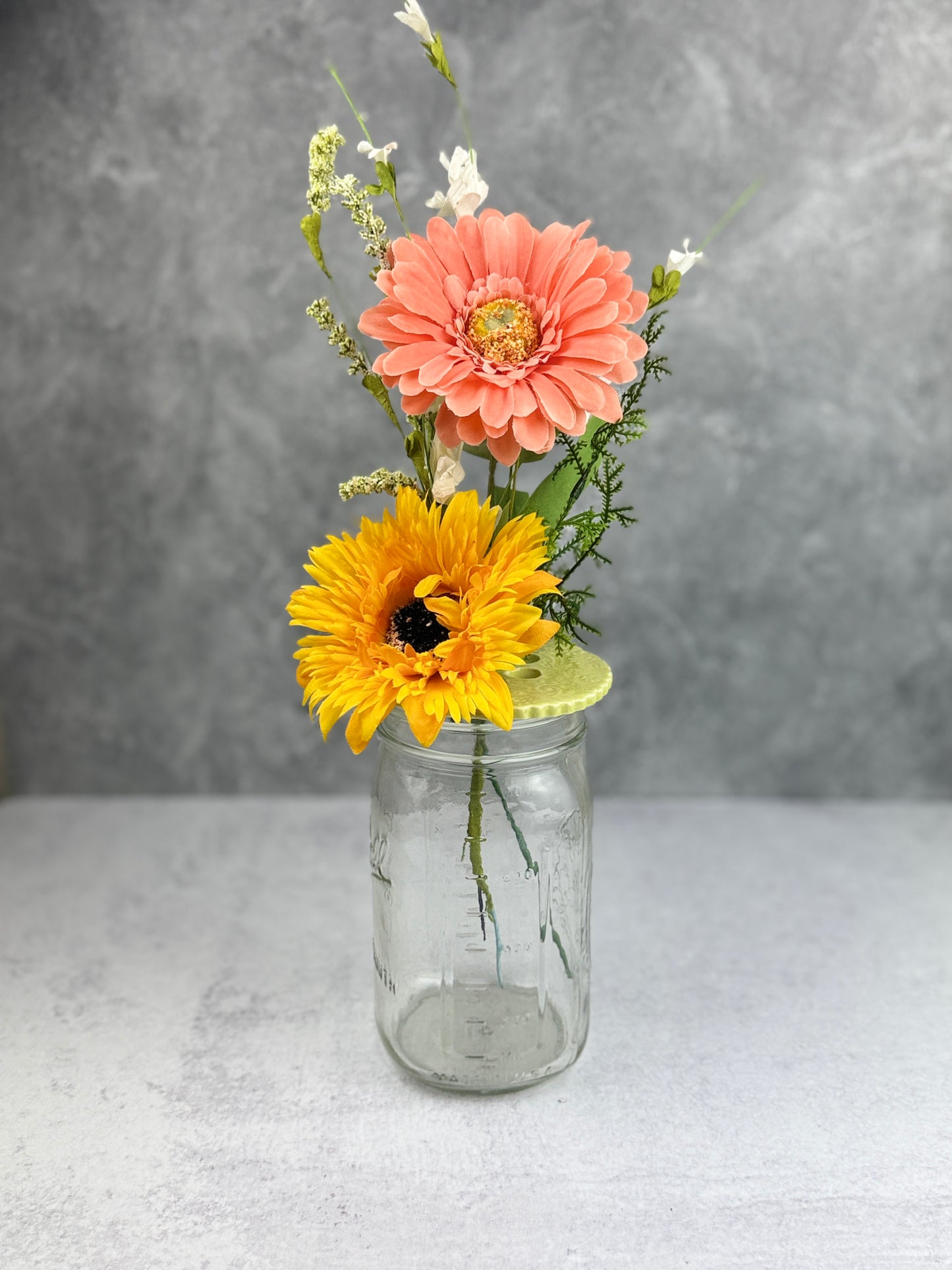 Porcelain Clay Flower Frogs for a Wide-Mouth Mason Jar