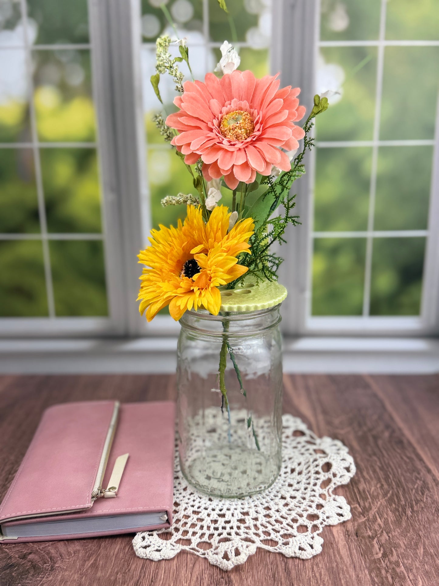 Porcelain Clay Flower Frogs for a Wide-Mouth Mason Jar