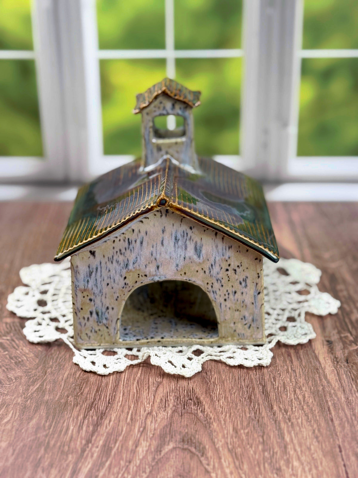 Hand-built Church building luminary
