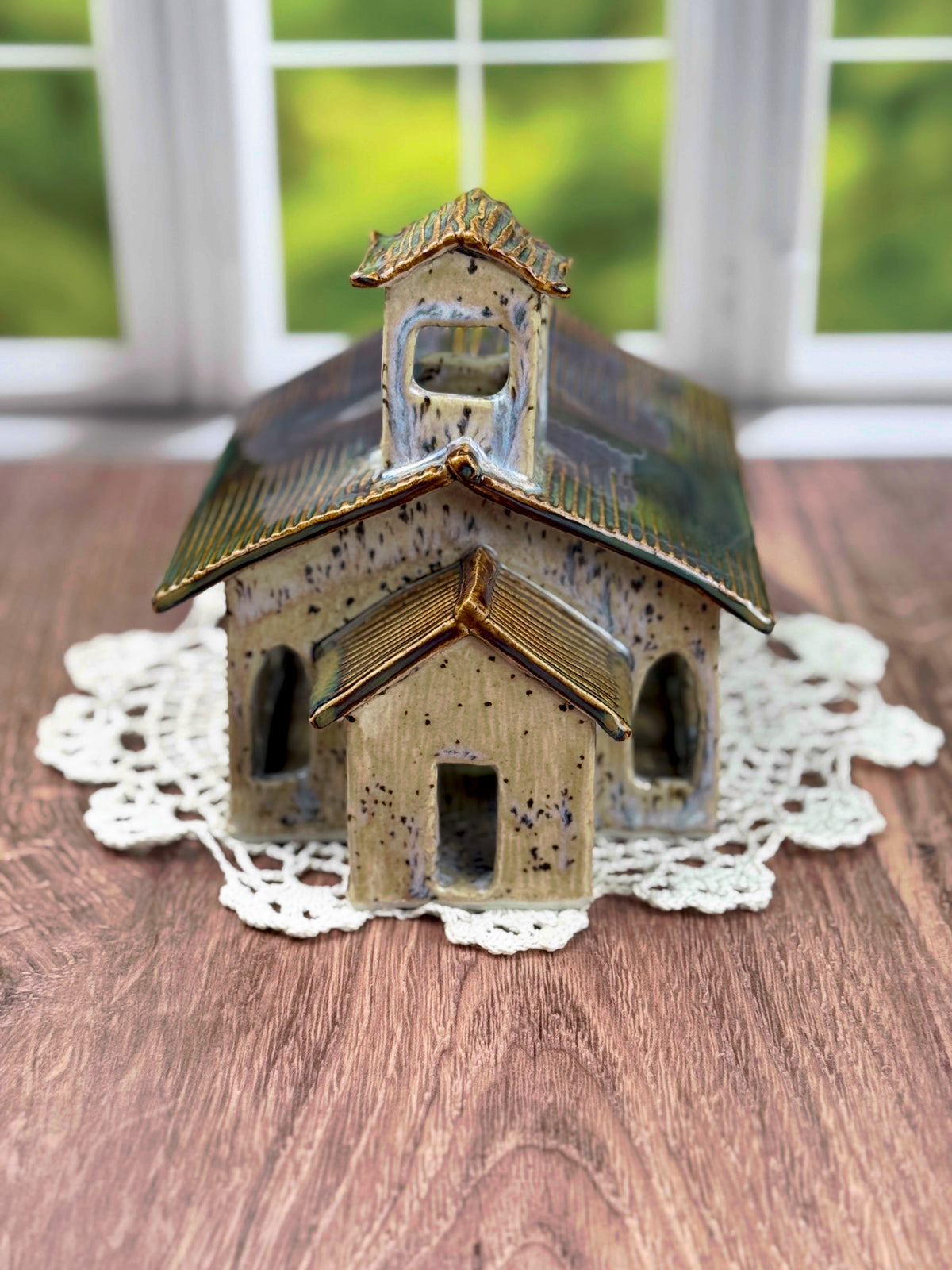 Hand-built Church building luminary