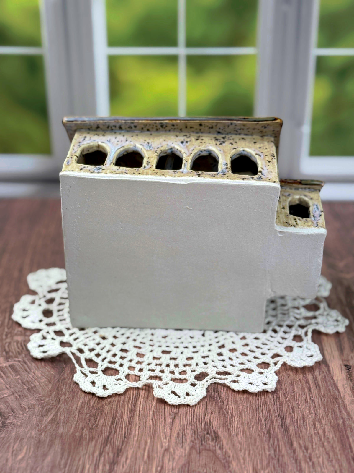 Hand-built Church building luminary