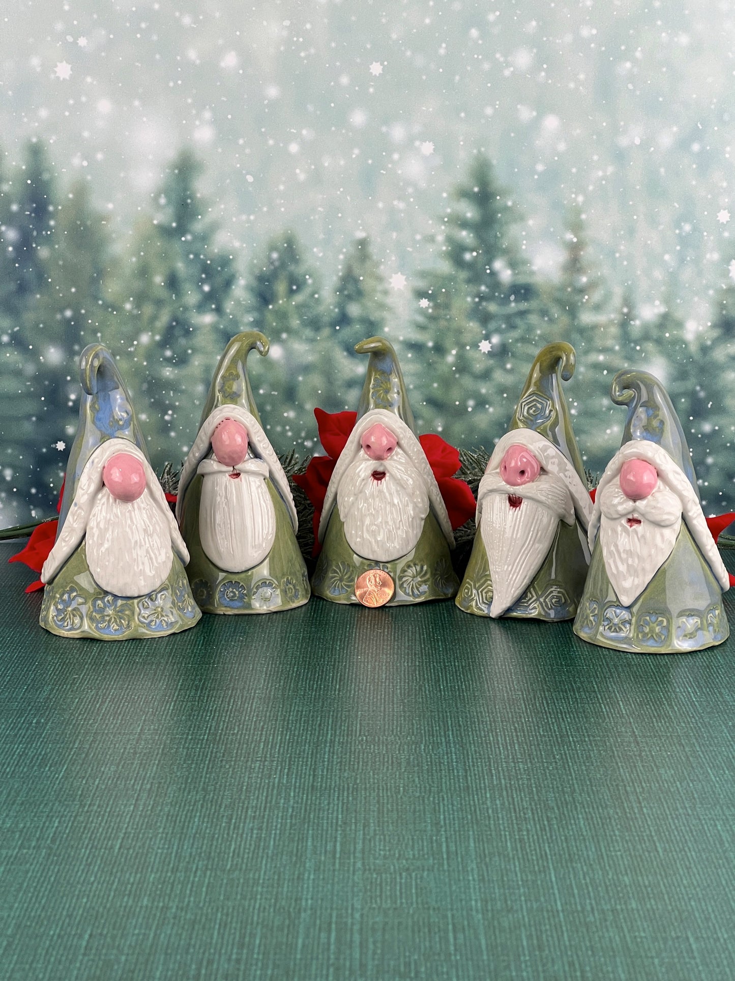 Blue Green Christmas Nordic Gnomes